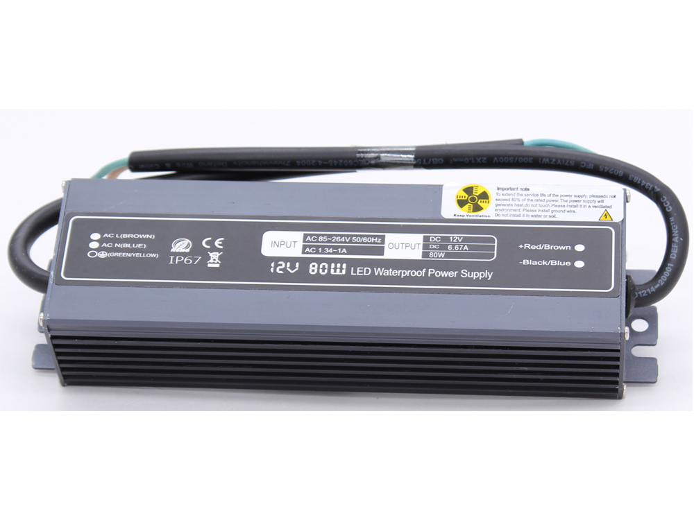 Ultra-thin constant voltage 12V 80W waterproof power supply