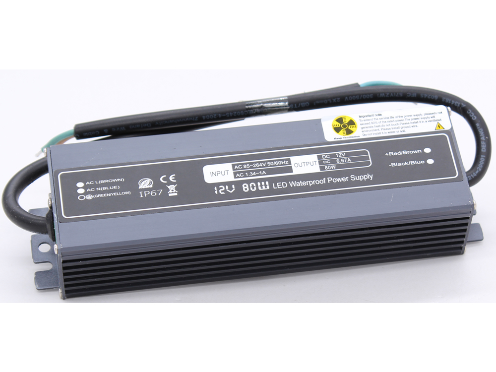 Ultra-thin constant voltage 12V 80W waterproof power supply