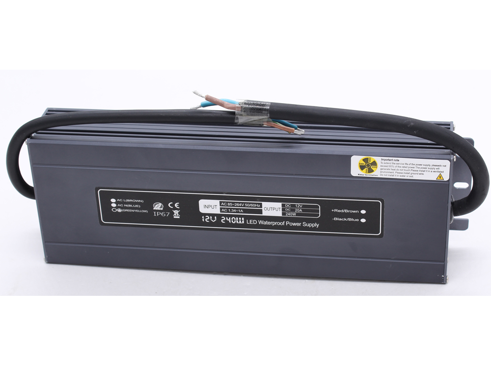 Ultra-thin constant voltage 12V 240W waterproof power supply