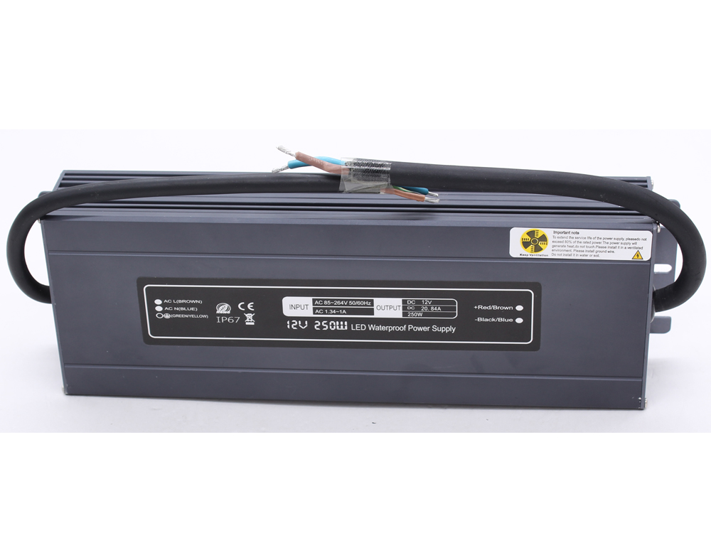 Ultra-thin constant voltage 12V 250W waterproof power supply