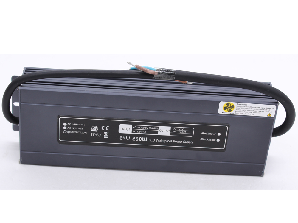 Ultra-thin constant voltage 24V 250W waterproof power supply