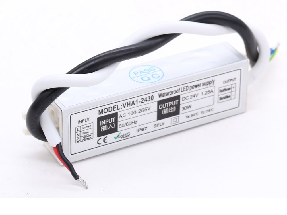 Ultra-thin constant voltage 24V 30W waterproof power supply