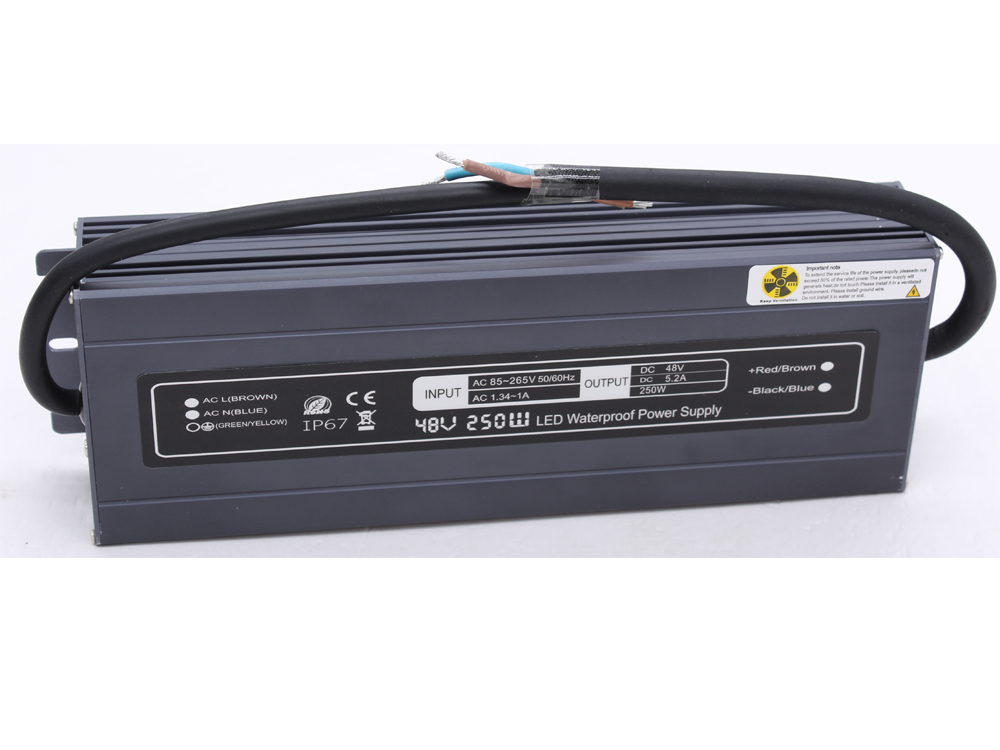Ultra-thin constant voltage 48V 250W waterproof power supply
